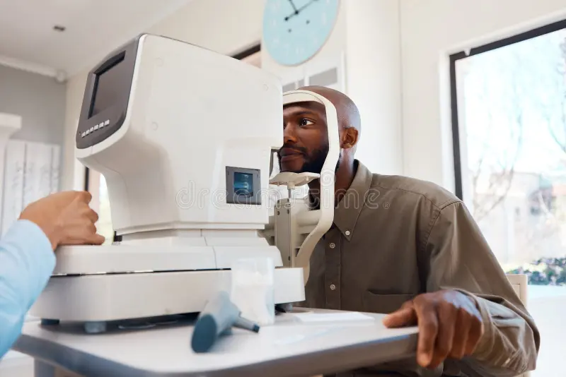 young-african-man-getting-eye-exam-optometrist-technical-optic-equipment-male-eyesight-test-autorefractor-to-get-253880123